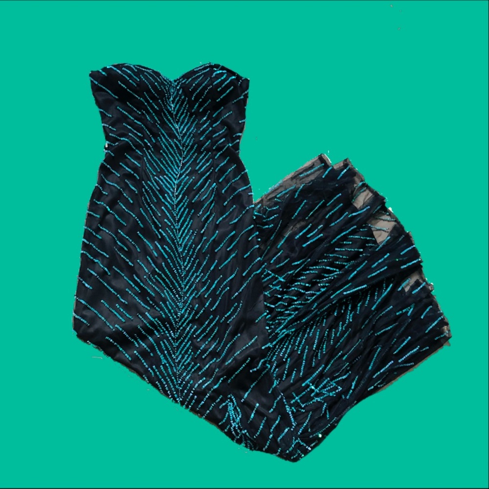 Blue Mermaid Style Prom Dress🧜🏽‍♀️
